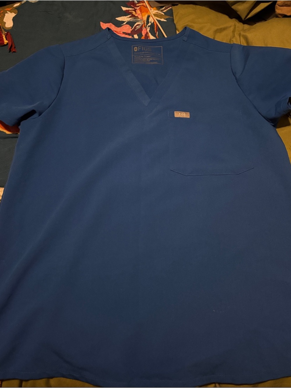Figs Women’s Royal Blue V-Neck Scrub Top
